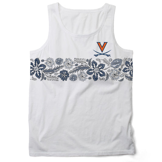 Virginia Cavaliers Wes and Willy Mens Floral Tank Top