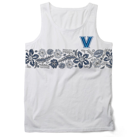 Villanova Wildcats Wes and Willy Mens Floral Tank Top