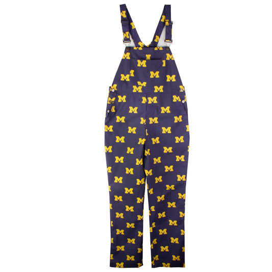 Michigan Wolverines Wes and Willy Mens College Lightweight Fashion Overalls