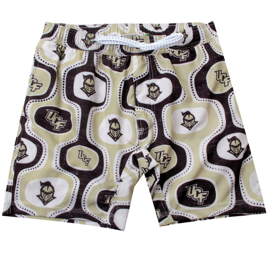 Central Florida Knights Wes and Willy Mens College Cabana Boy Retro Tech Swim Trunk