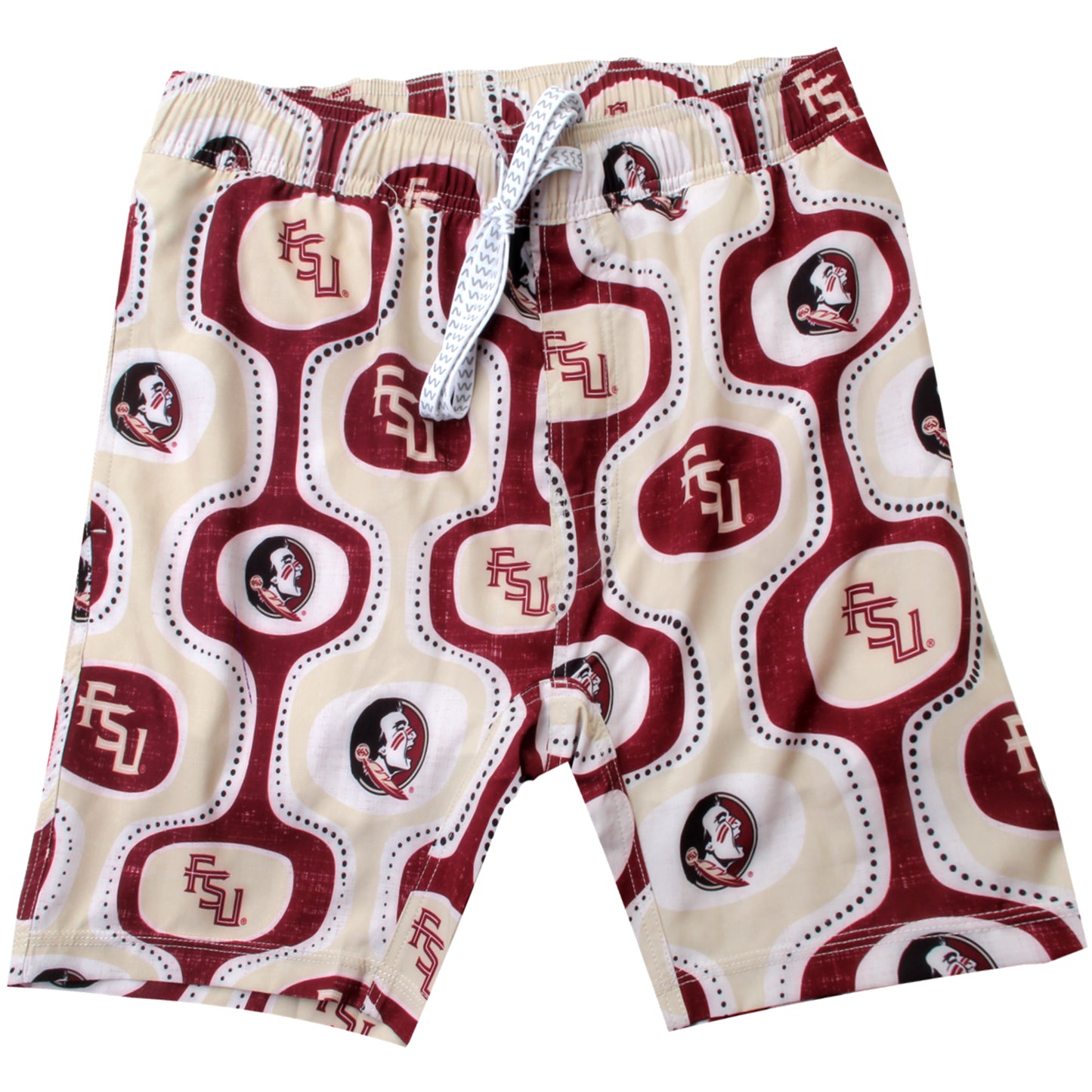 Florida State Seminoles Wes and Willy Mens College Cabana Boy Retro Tech Swim Trunk