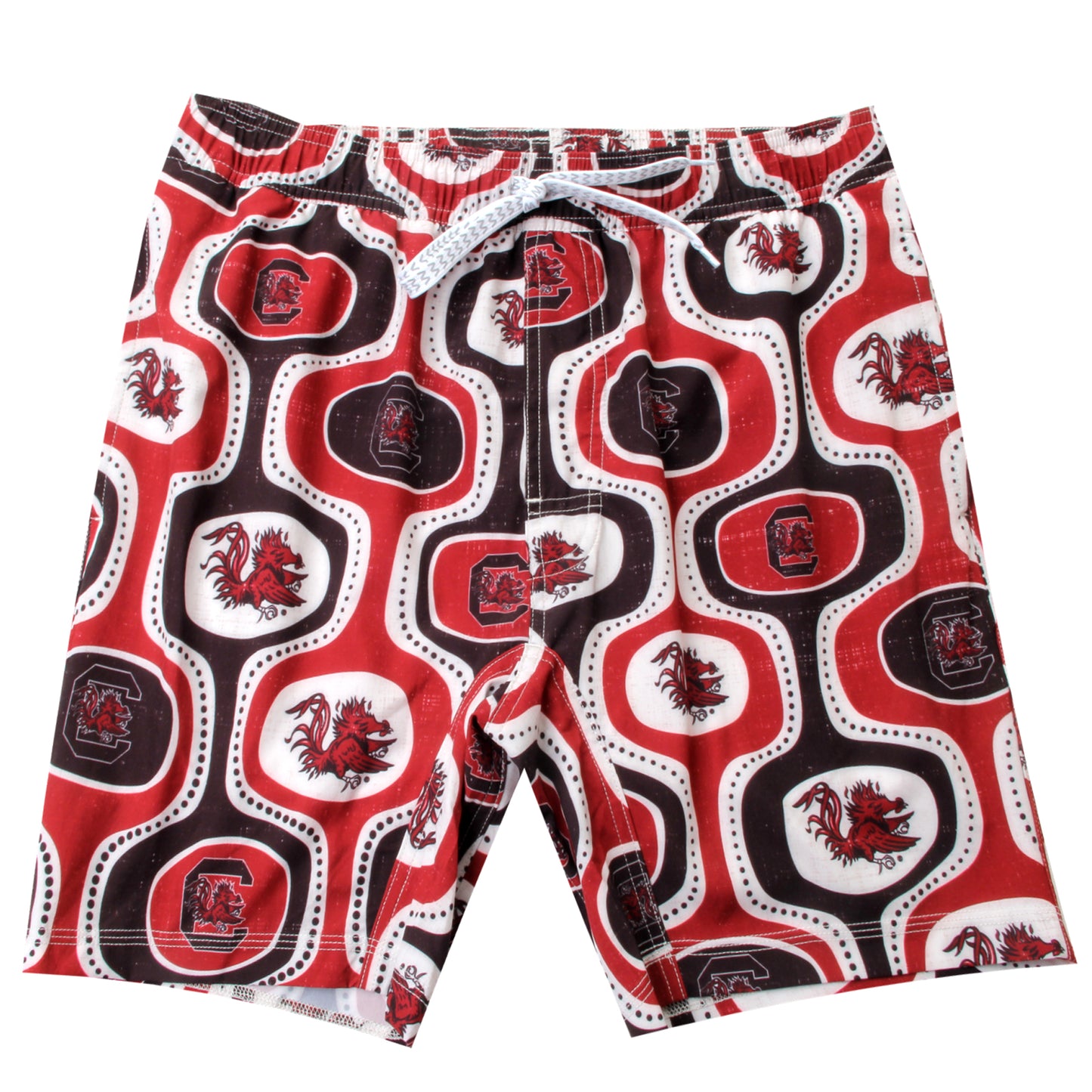 South Carolina Gamecocks Wes and Willy Mens College Cabana Boy Retro Tech Swim Trunk
