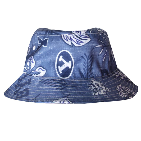 BYU Cougars Wes and Willy Mens Vintage Floral Bucket Hat