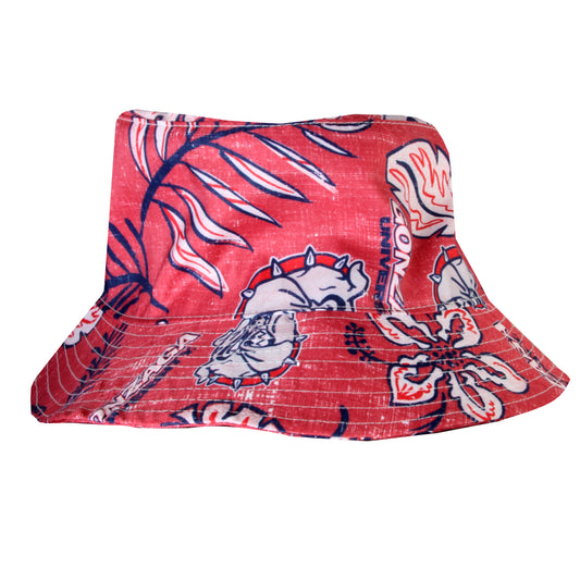 Gonzaga Bulldogs Wes and Willy Mens Vintage Floral Bucket Hat