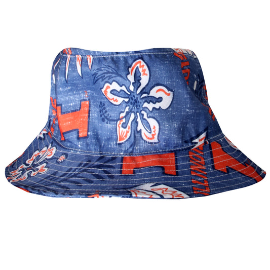 Illinois Fighting Illini Wes and Willy Mens Vintage Floral Bucket Hat