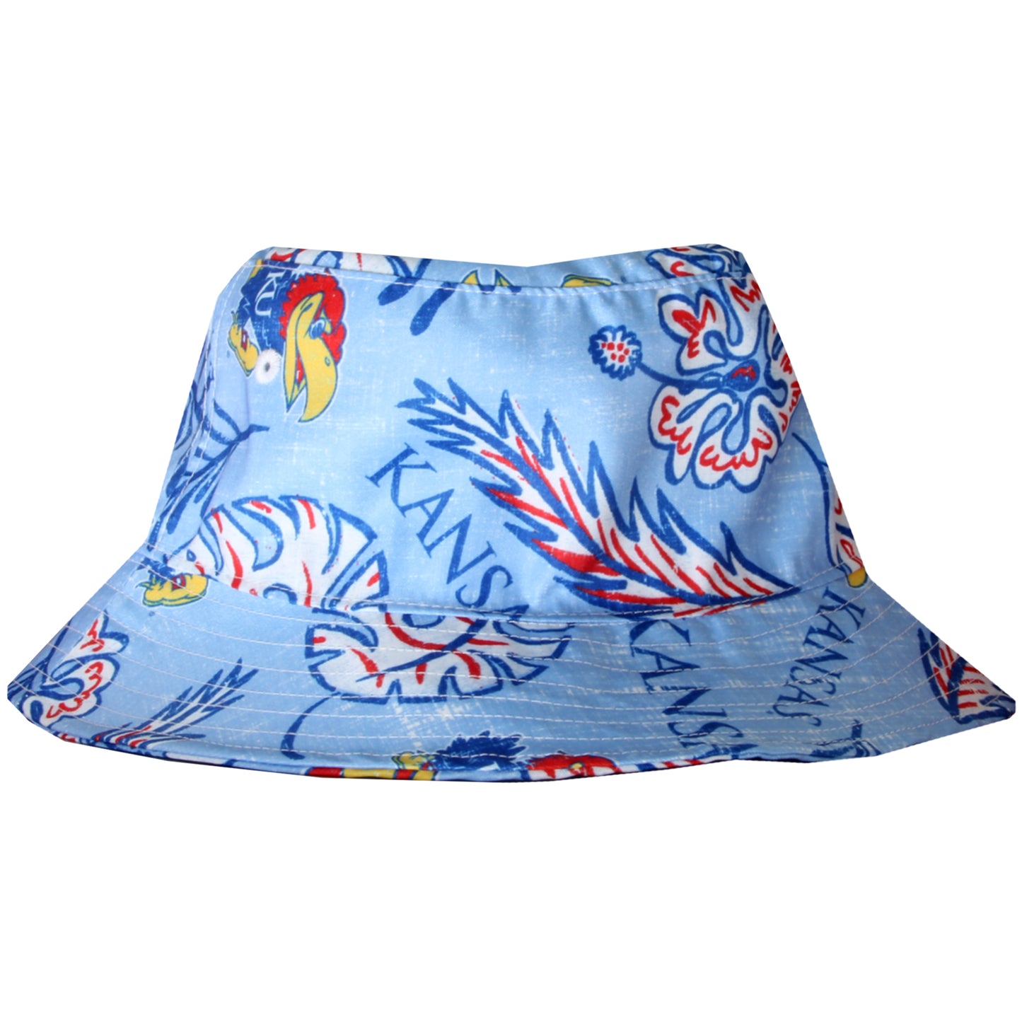 Kansas Jayhawks Wes and Willy Mens Vintage Floral Bucket Hat
