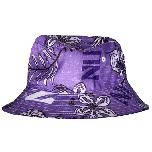Northwestern Wildcats Wes and Willy Mens Vintage Floral Bucket Hat
