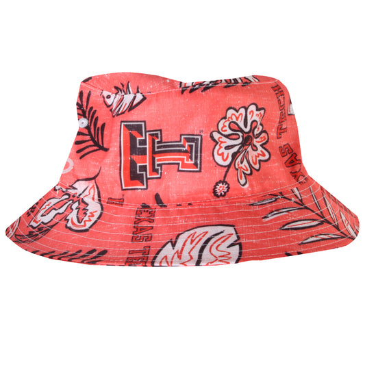 Texas Tech Red Raiders Wes and Willy Mens Vintage Floral Bucket Hat