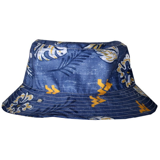 West Virginia Mountaineers Wes and Willy Mens Vintage Floral Bucket Hat