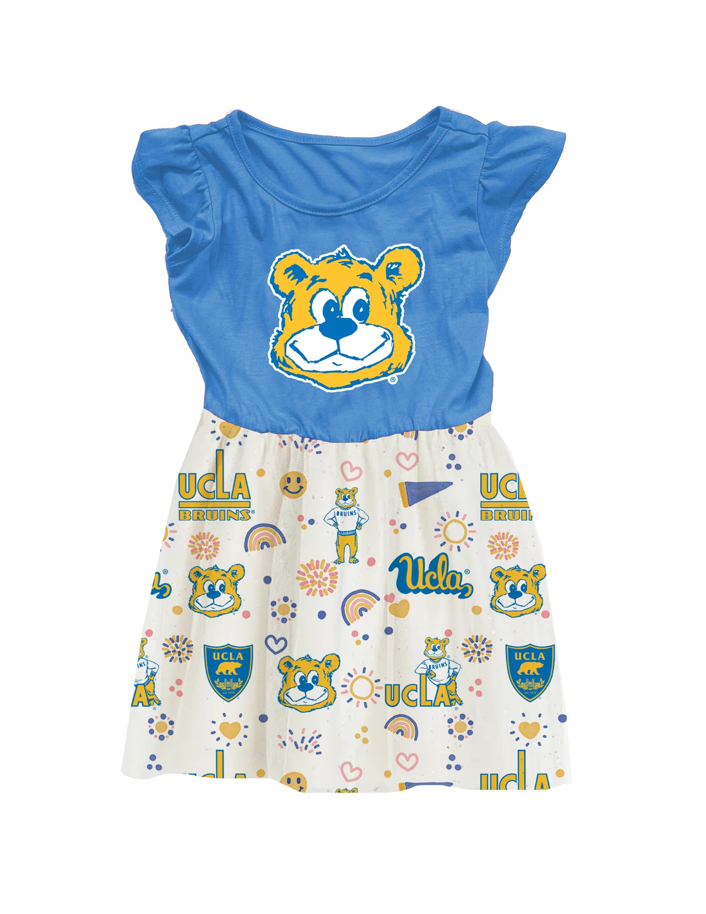 UCLA Bruins Wes and Willy Baby and Little Girls Princess Vault Dress