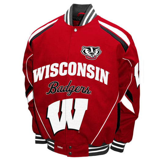 Wisconsin Badgers Franchise Club Mens Twill Jacket