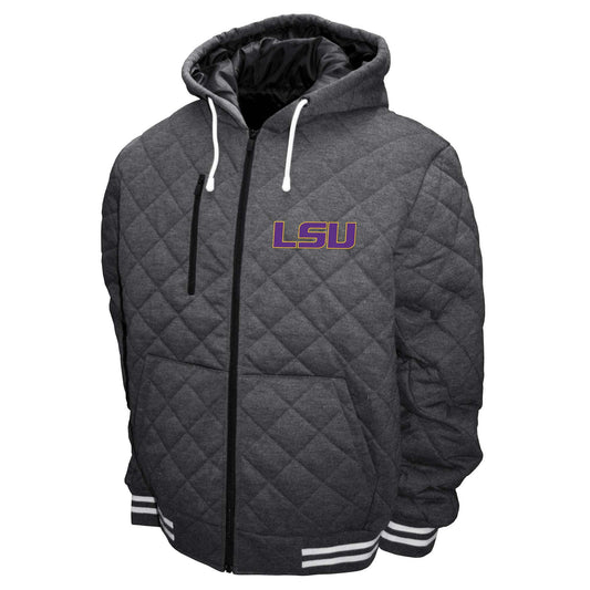LSU Tigers Franchise Club Mens Diamond Quilted Full Zip Jacket