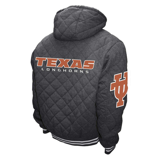 Texas Longhorns Franchise Club Mens Diamond Quilted Full Zip Jacket
