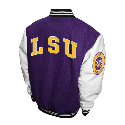 LSU Tigers Franchise Club Mens Graduate Wool Varsity Letterman Jacket