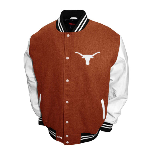 Texas Longhorns Franchise Club Mens Graduate Wool Varsity Letterman Jacket