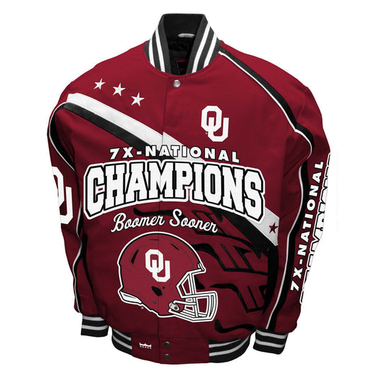 Oklahoma Sooners Franchise Club Mens Commemorative Twill Jacket