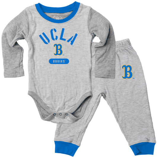UCLA Bruins Wes and Willy Baby College Jie Jie Long Sleeve Bodysuit and Pant Set