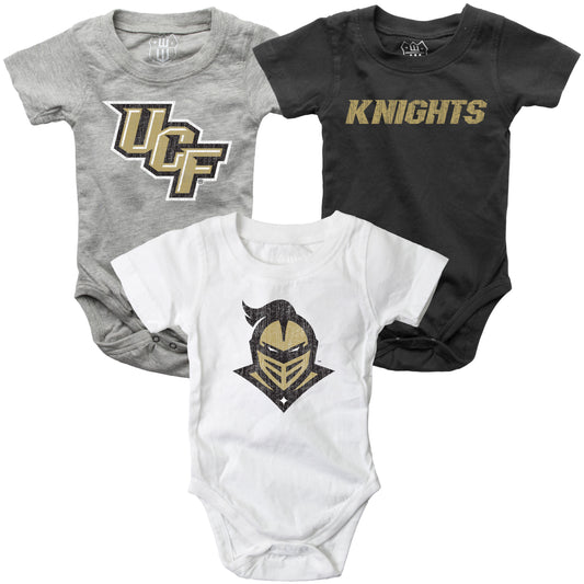 Central Florida Knights Wes and Willy Baby 3 Pack Bodysuits
