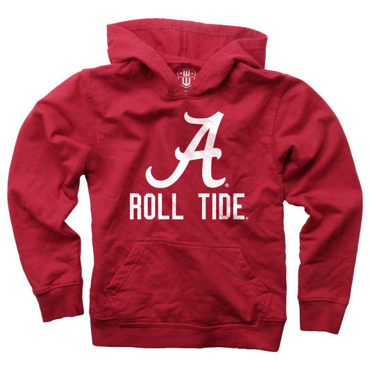 Alabama Crimson Tide Wes and Willy Kids Team Slogan Pullover Hoodie