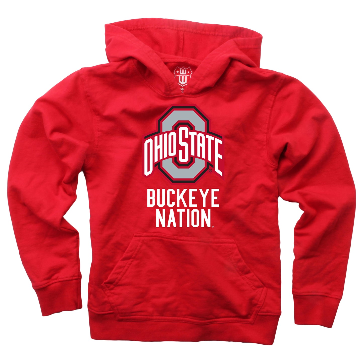 Ohio State Buckeyes Wes and Willy Youth Boys Team Slogan Pullover Hoodie - Red - Buckeye Nation