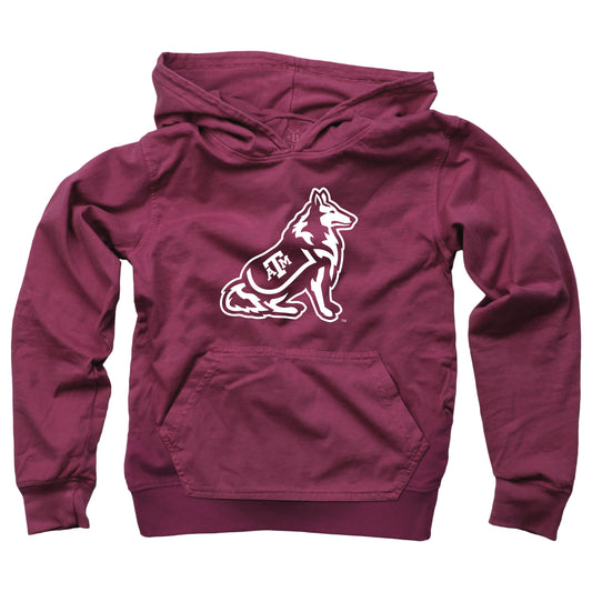 Texas A&M Aggies Wes and Willy Youth Boys Team Logo Pullover Hoodie