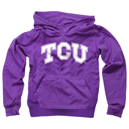 TCU Horned Frogs Wes and Willy Youth Boys Team Logo Pullover Hoodie