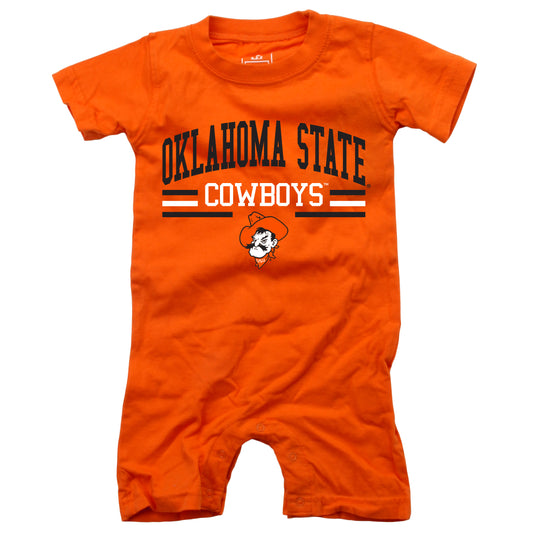 Oklahoma State Cowboys Wes and Willy Baby College Team Shorts Romper