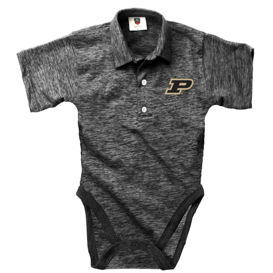 Purdue Boilermakers Wes and Willy Infant College Cloudy Yarn One Piece Polo Bodysuit