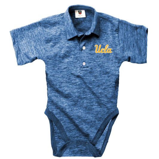 UCLA Bruins Wes and Willy Infant College Cloudy Yarn One Piece Polo Bodysuit