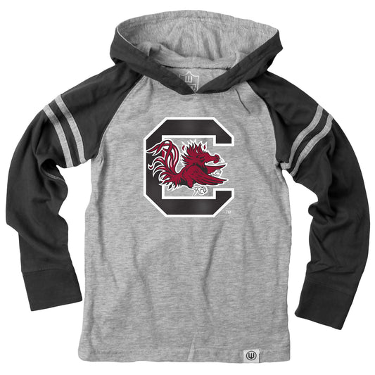 South Carolina Gamecocks Wes and Willy Youth Boys Long Sleeve Hooded T-Shirt Striped