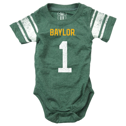 Baylor Bears Wes and Willy Baby College One Piece Jersey Bodysuit
