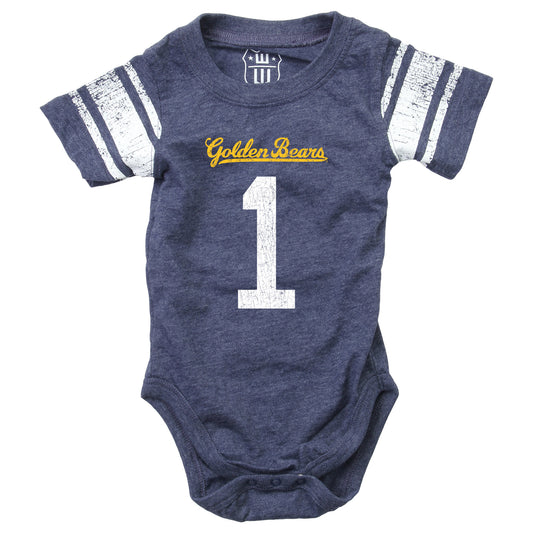 Cal Berkeley Bears Wes and Willy Baby College One Piece Jersey Bodysuit