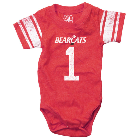Cincinnati Bearcats Wes and Willy Baby College One Piece Jersey Bodysuit