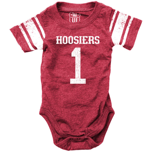 Indiana Hoosiers Wes and Willy Baby College One Piece Jersey Bodysuit