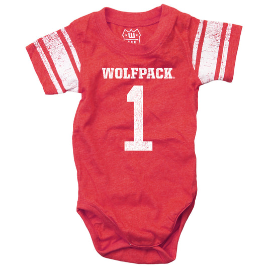 North Carolina State Wolfpack Wes and Willy Baby College One Piece Jersey Bodysuit