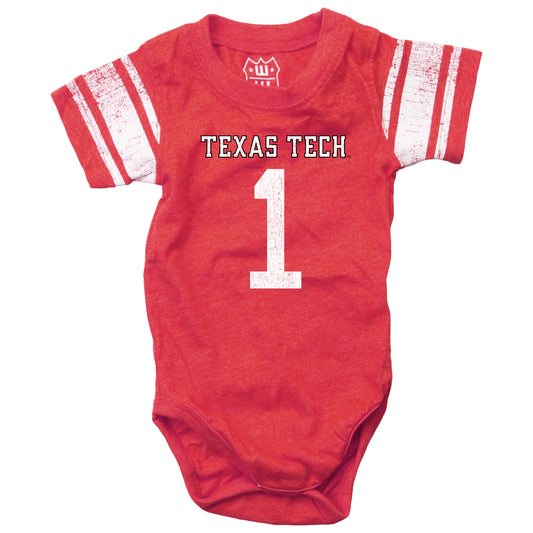 Texas Tech Red Raiders Wes and Willy Baby College One Piece Jersey Bodysuit