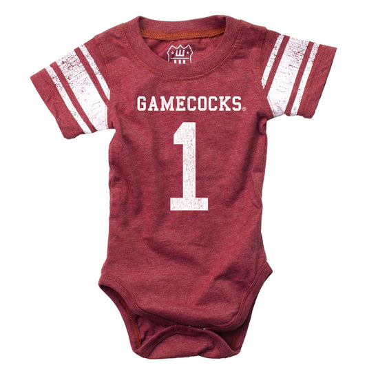 South Carolina Gamecocks Wes and Willy Baby College One Piece Jersey Bodysuit
