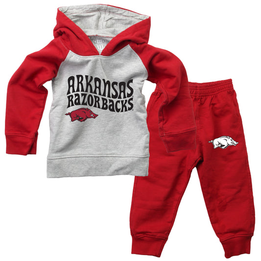 Arkansas Razorbacks Wes and Willy NCAA Infant and Toddler Hoodie Set