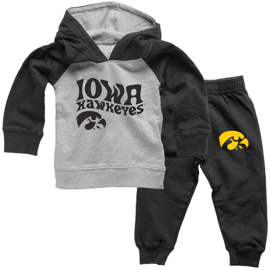 Iowa Hawkeyes Wes and Willy NCAA Infant and Toddler Hoodie Set