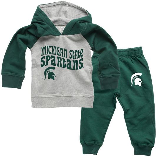 Michigan State Spartans Wes and Willy NCAA Infant and Toddler Hoodie Set