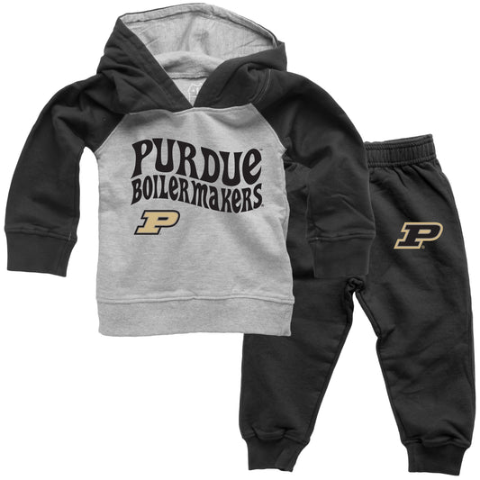 Purdue Boilermakers Wes and Willy NCAA Infant and Toddler Hoodie Set