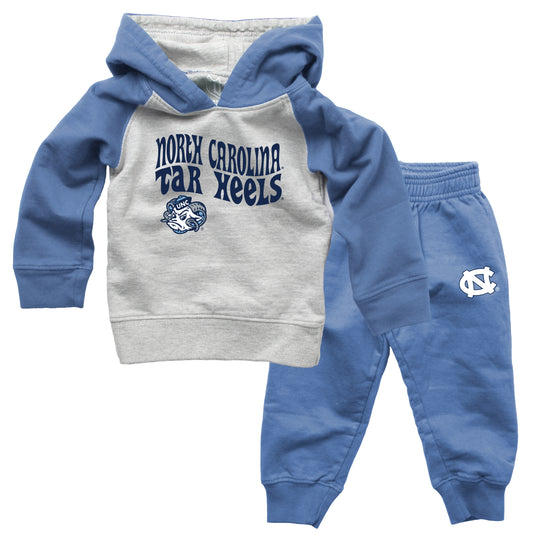 North Carolina Tar Heels Wes and Willy NCAA Infant and Toddler Hoodie Set