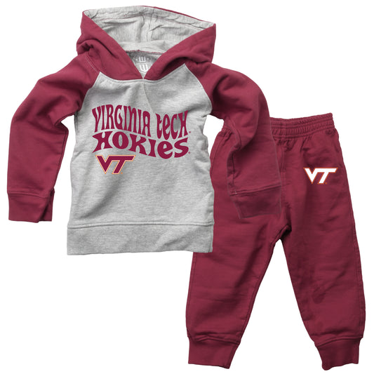 Virginia Tech Hokies Wes and Willy NCAA Infant and Toddler Hoodie Set