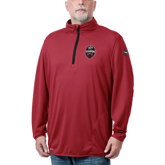 Georgia Bulldogs Franchise Club Mens 2022 National Champions Back to Back Wins 1/4 Zip Pullover