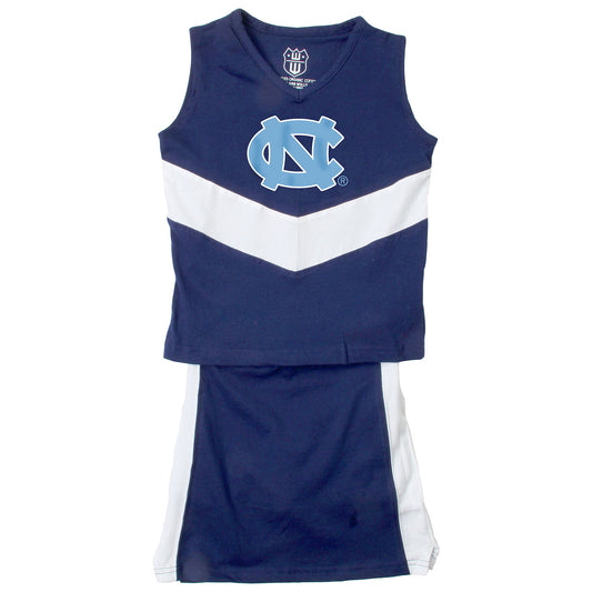 North Carolina Tar Heels Wes and Willy Girls and Toddlers Cheer Set