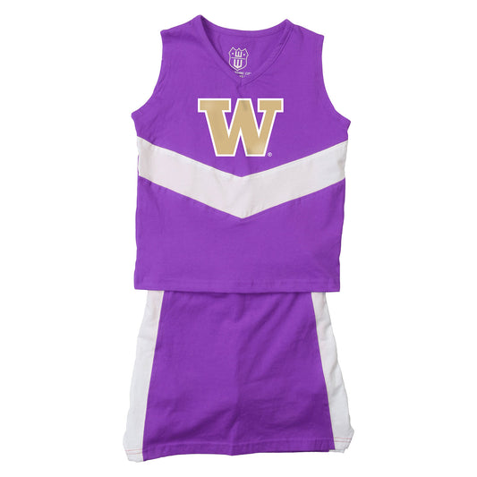 Washington Huskies Wes and Willy Girls and Toddlers Cheer Set