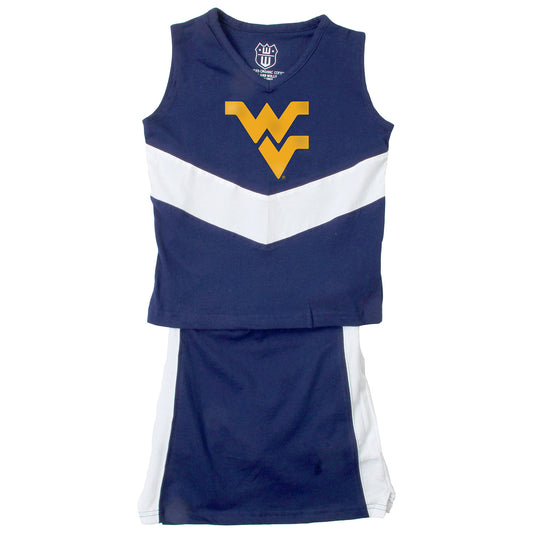 West Virginia Mountaineers Wes and Willy Girls and Toddlers Cheer Set