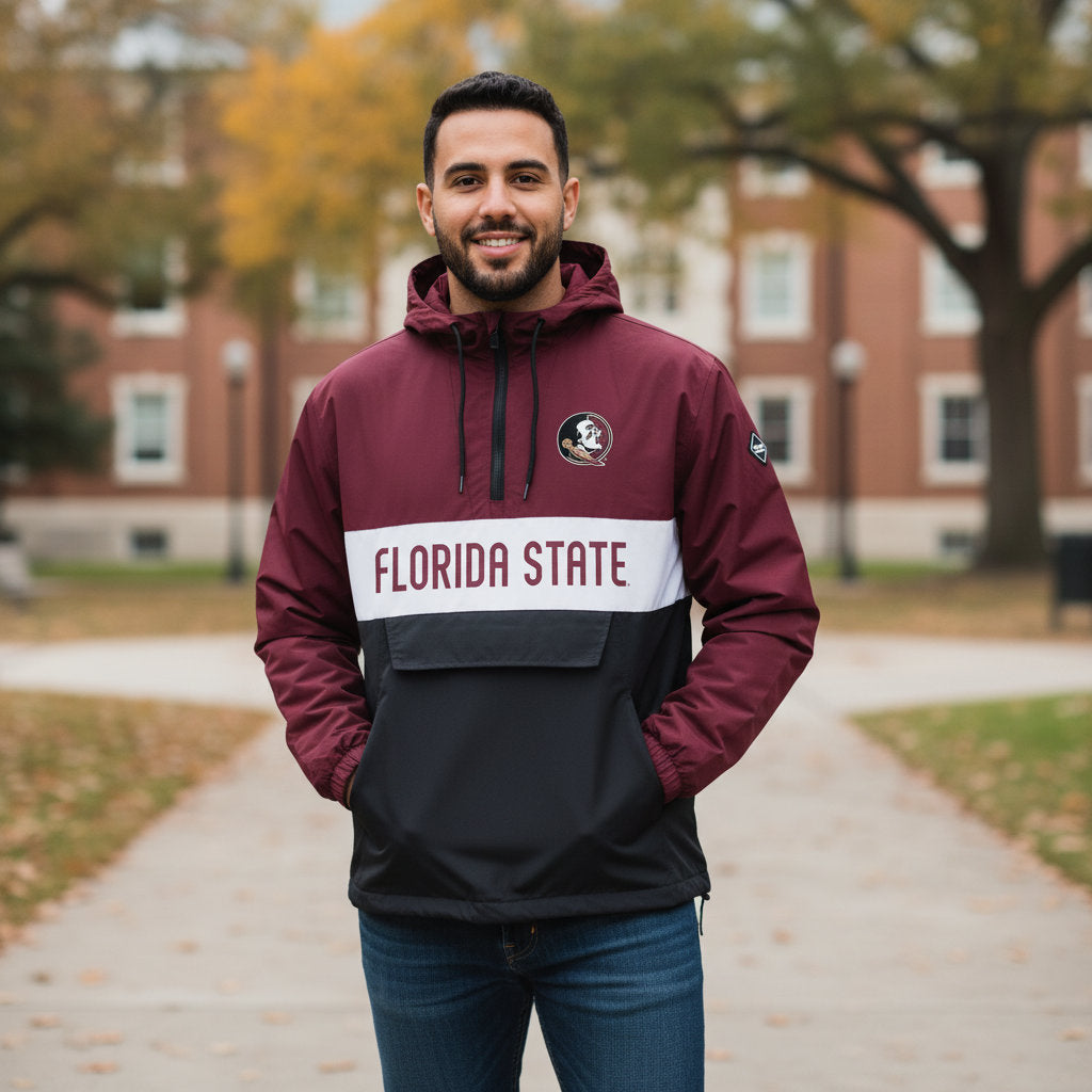 Florida State Seminoles Franchise Club Mens NCAA Alpha Anorak Jacket