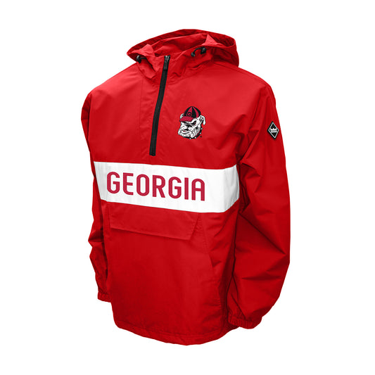 Georgia Bulldogs Franchise Club Mens NCAA Alpha Anorak Jacket Red