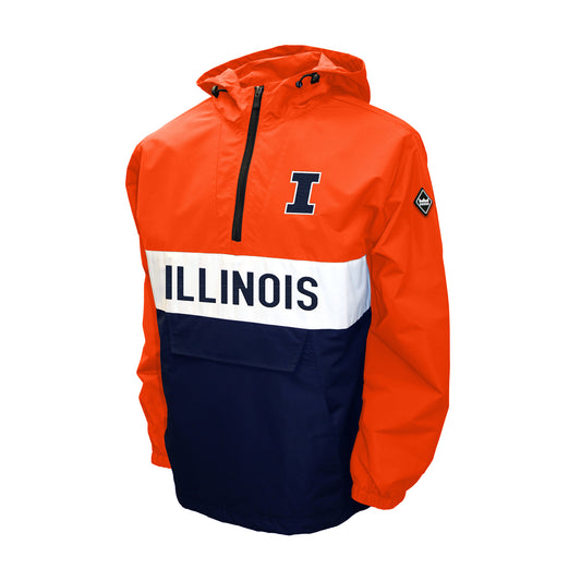 Illinois Fighting Illini Franchise Club Mens NCAA Alpha Anorak Jacket